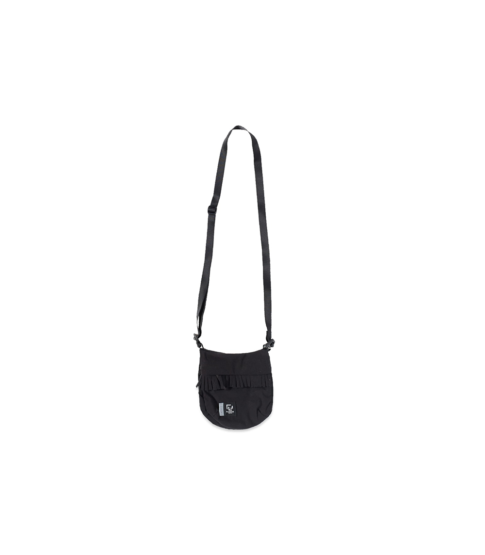 Fringe Double Pouch Bag - Black