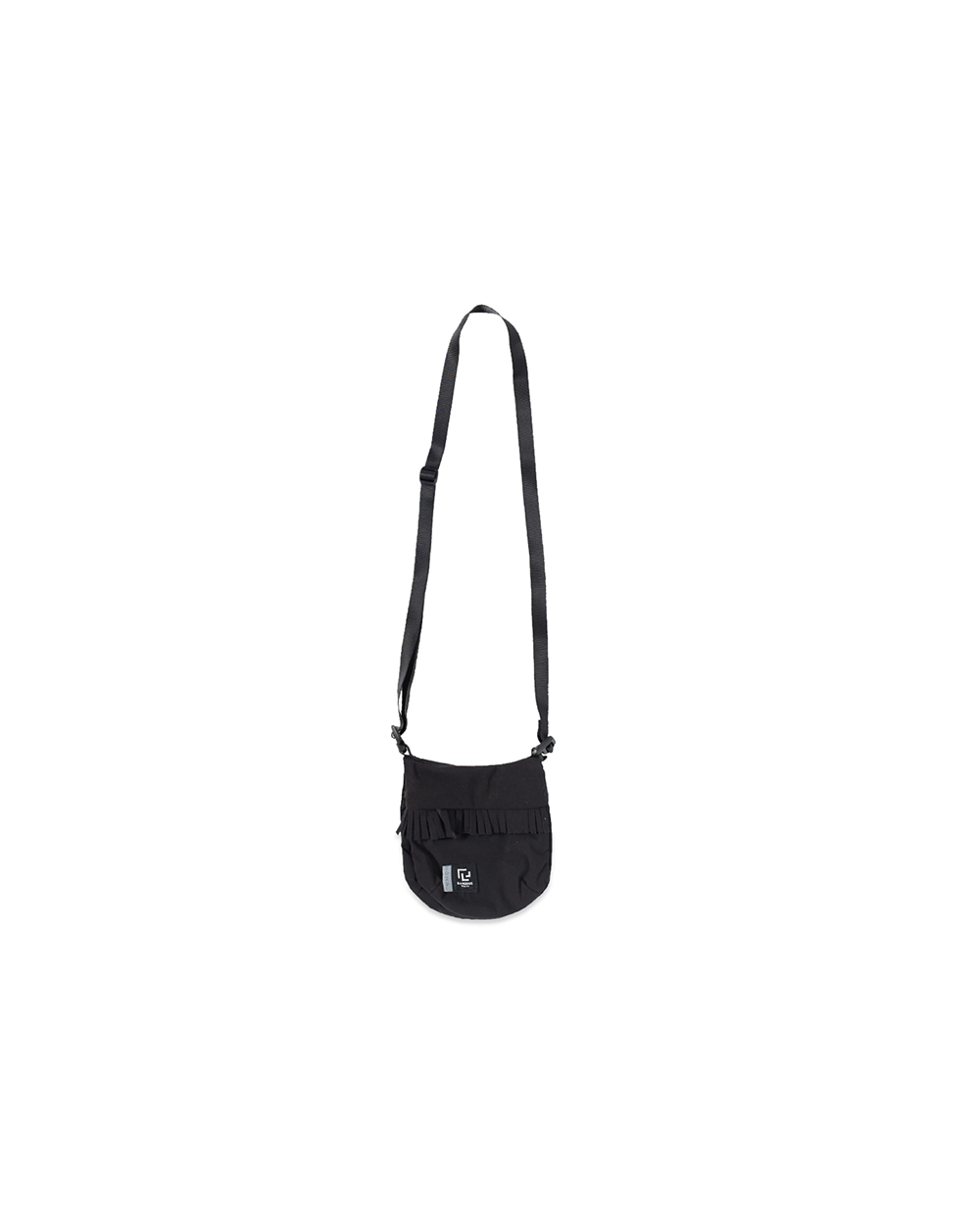 Fringe Double Pouch Bag - Black