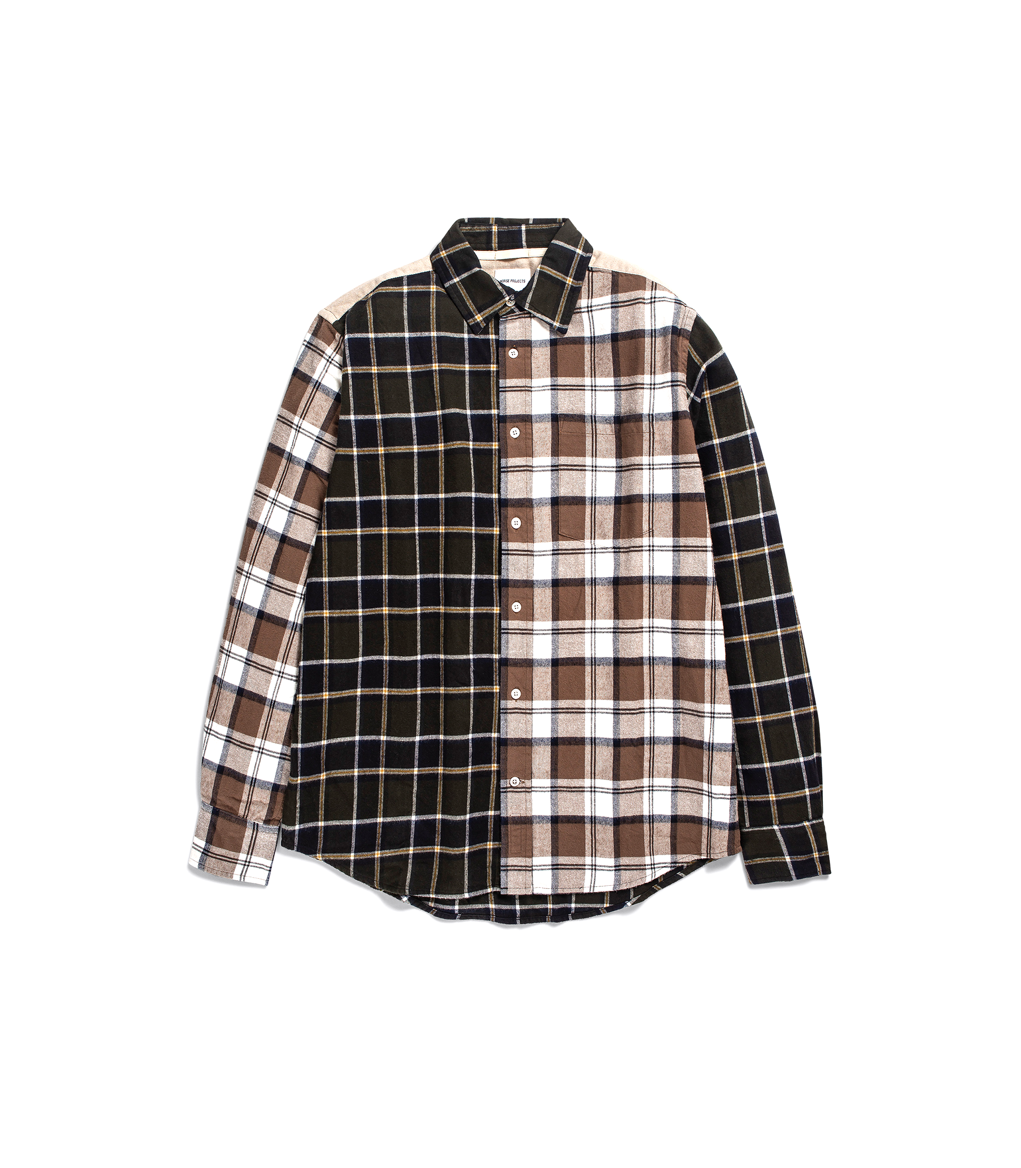 Algot Mixed Flannel Check - Beech Green