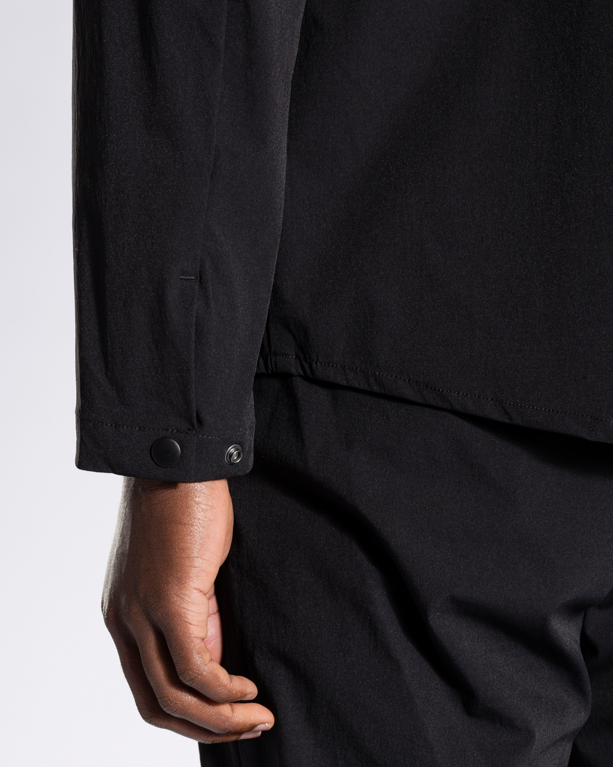 Jens Travel Light Overshirt - Black
