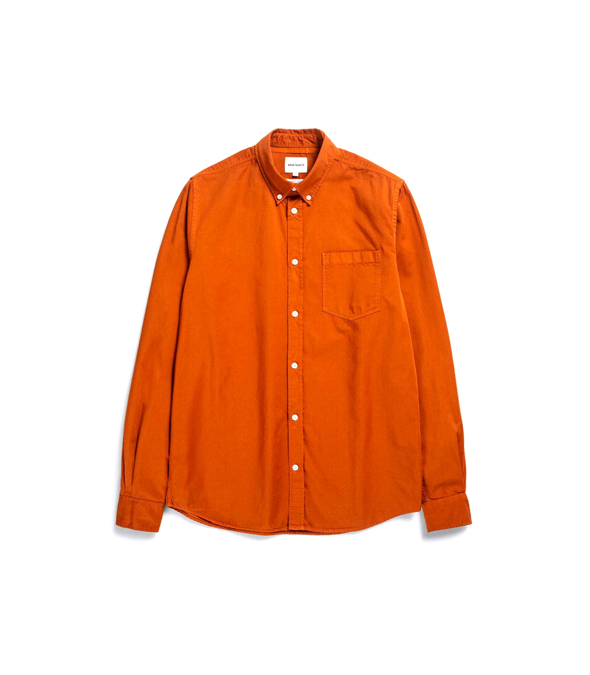 Anton Light Twill Shirt - Burnt Orange