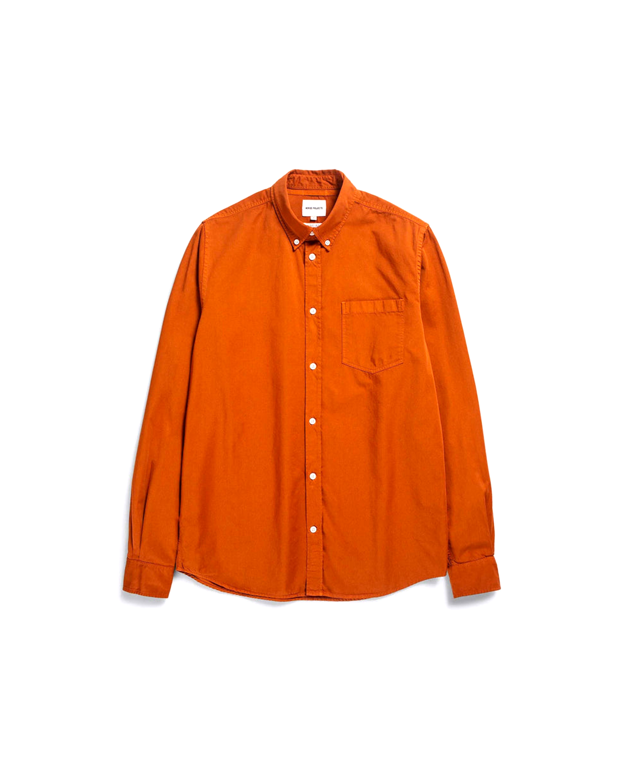 Anton Light Twill Shirt - Burnt Orange