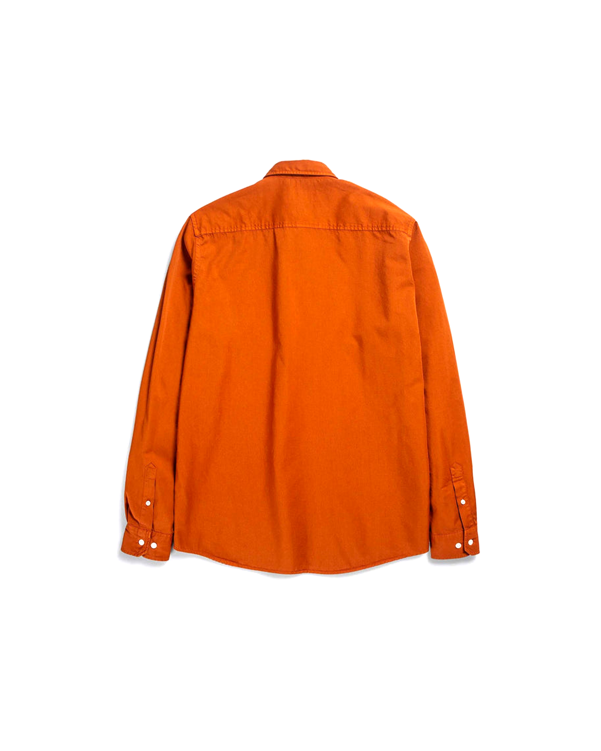 Anton Light Twill Shirt - Burnt Orange