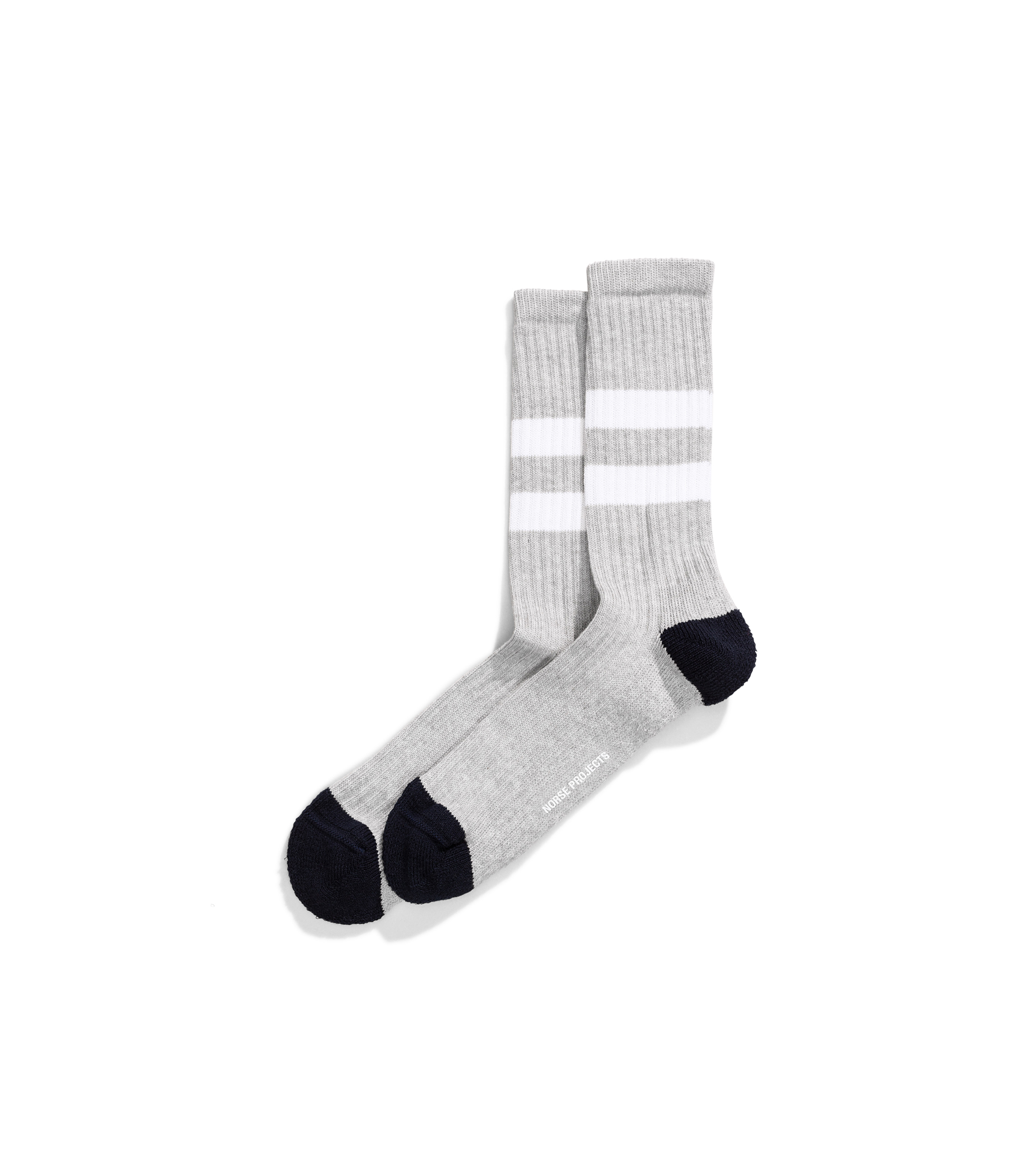 Bjarki Slub Stripe Sock - Light Grey Melange