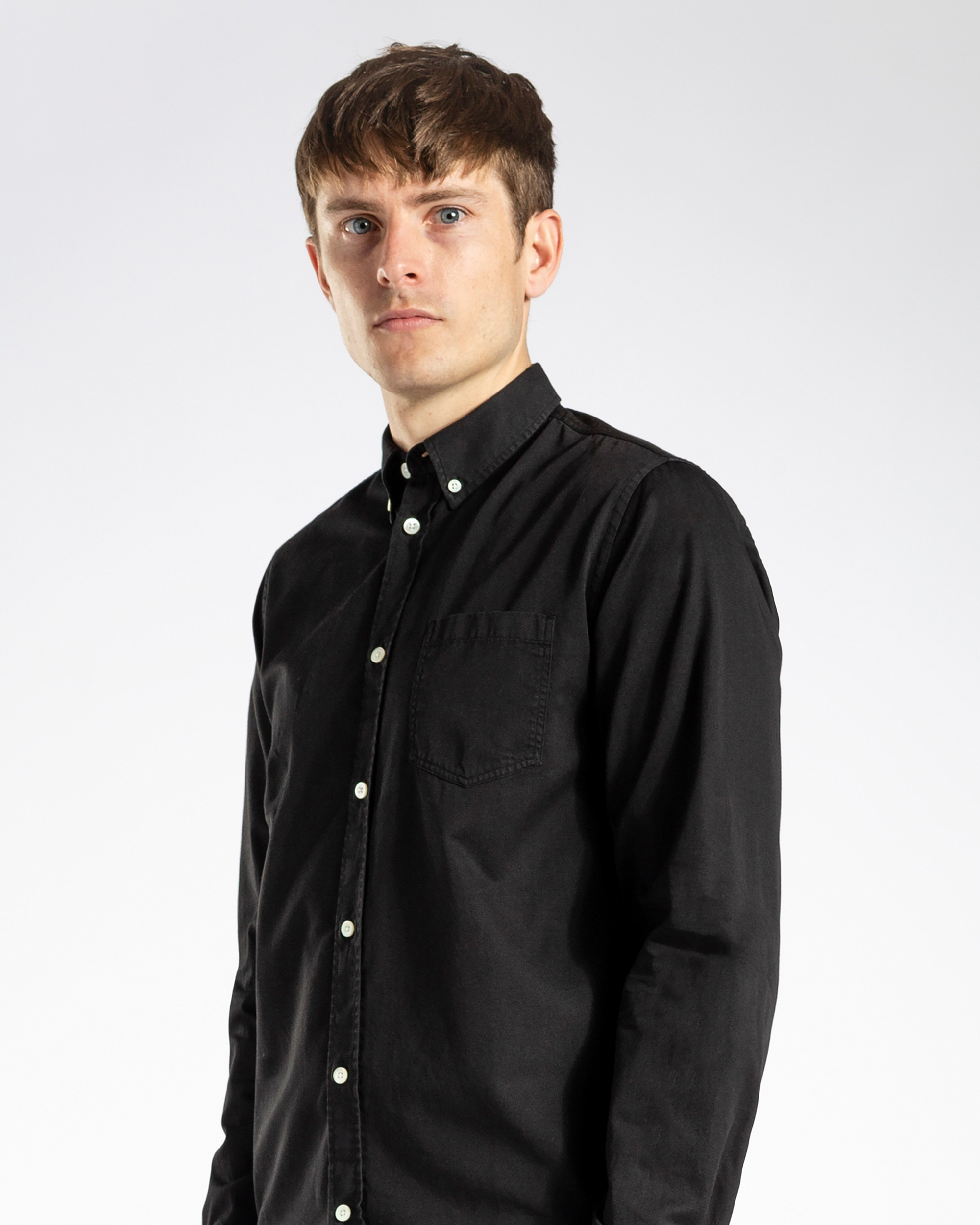 Anton Light Twill Shirt - Black