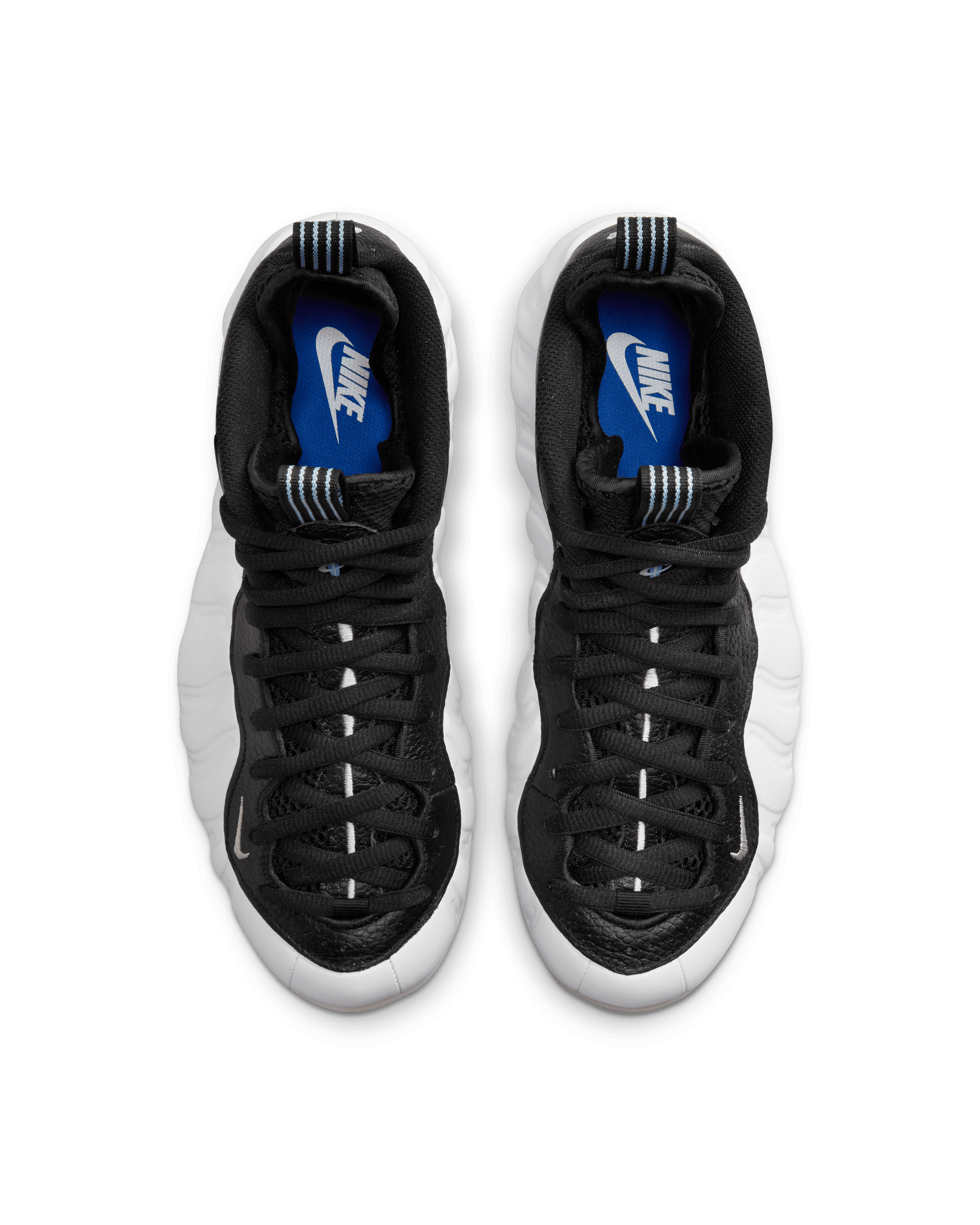 Air Foamposite 1 - White / Metallic Silver / Black Cobalt Bliss