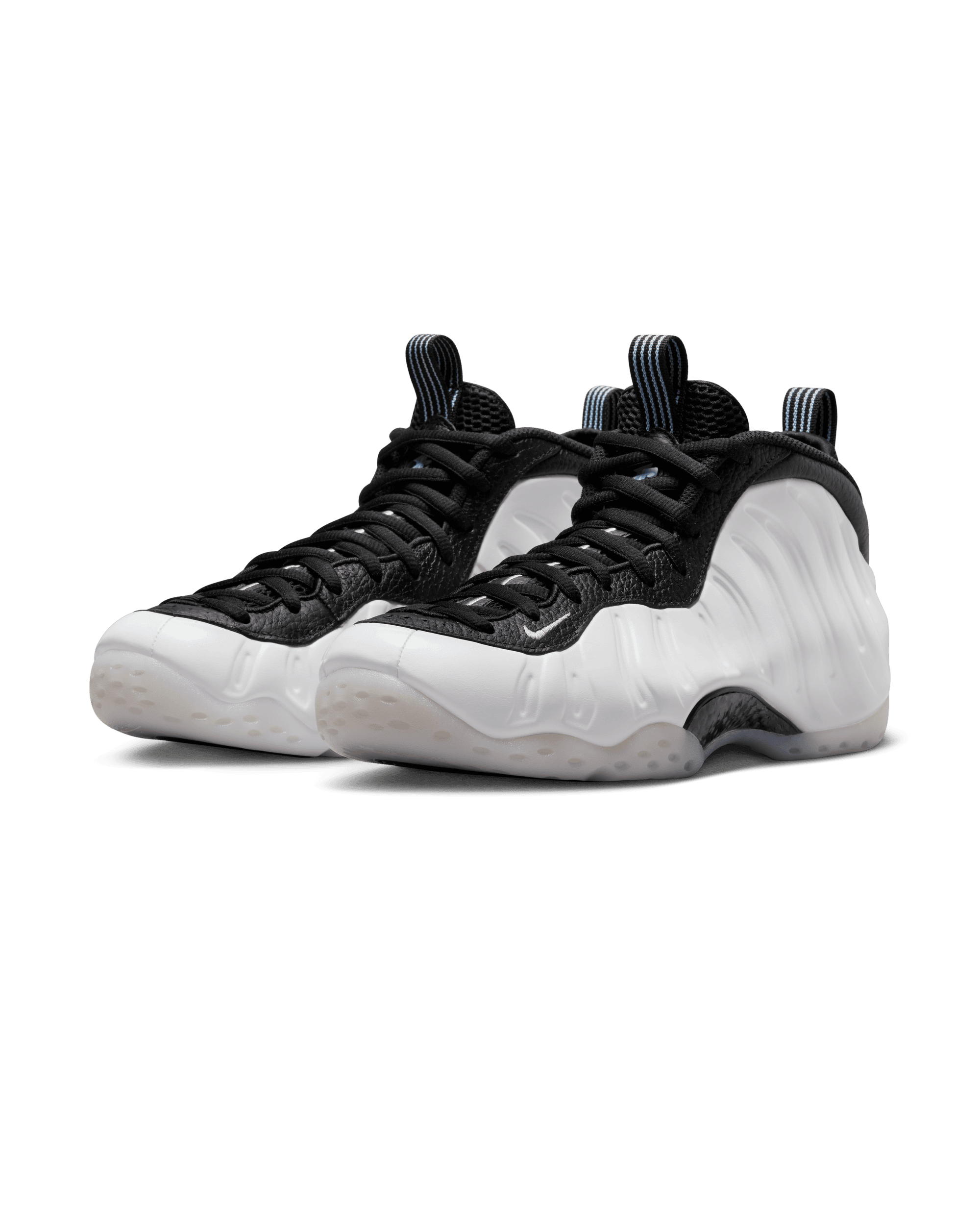 Air Foamposite 1 - White / Metallic Silver / Black Cobalt Bliss