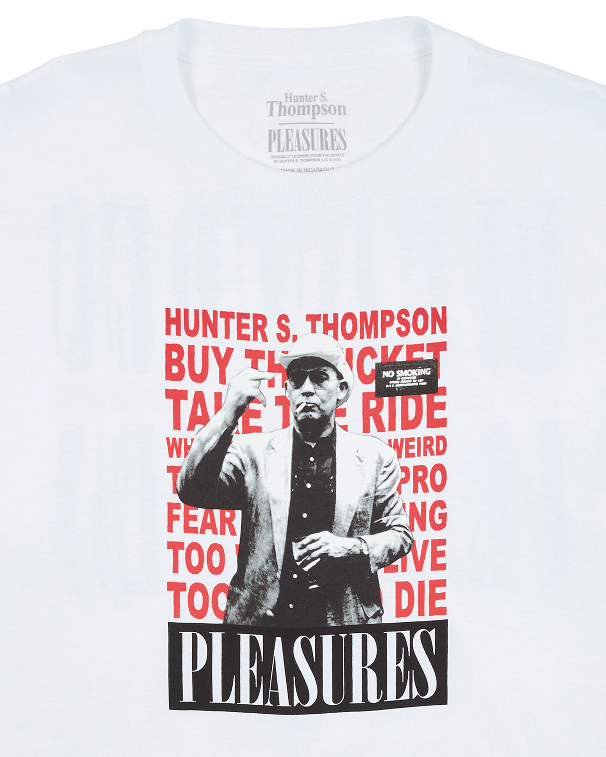 Hunter S. Thompson No Smoking T-shirt - White