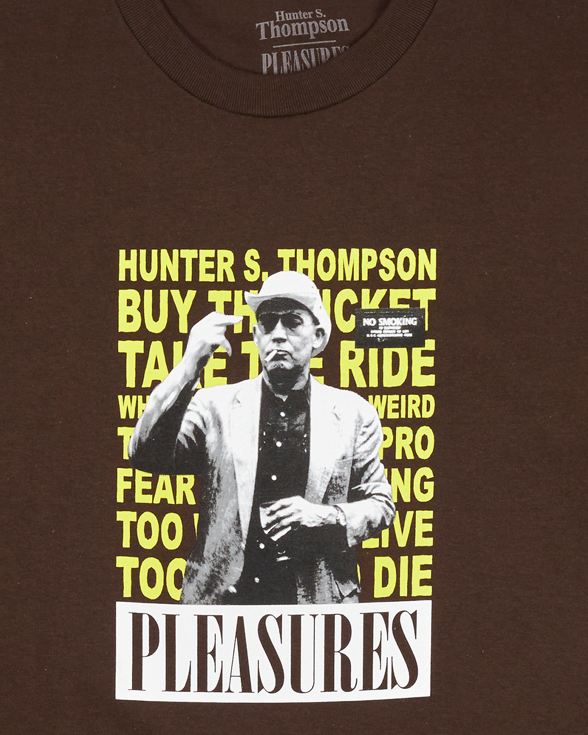 Hunter S. Thompson No Smoking T-shirt - Brown