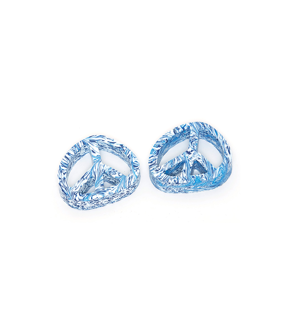Peace On Earth Coasters - Blue Wave