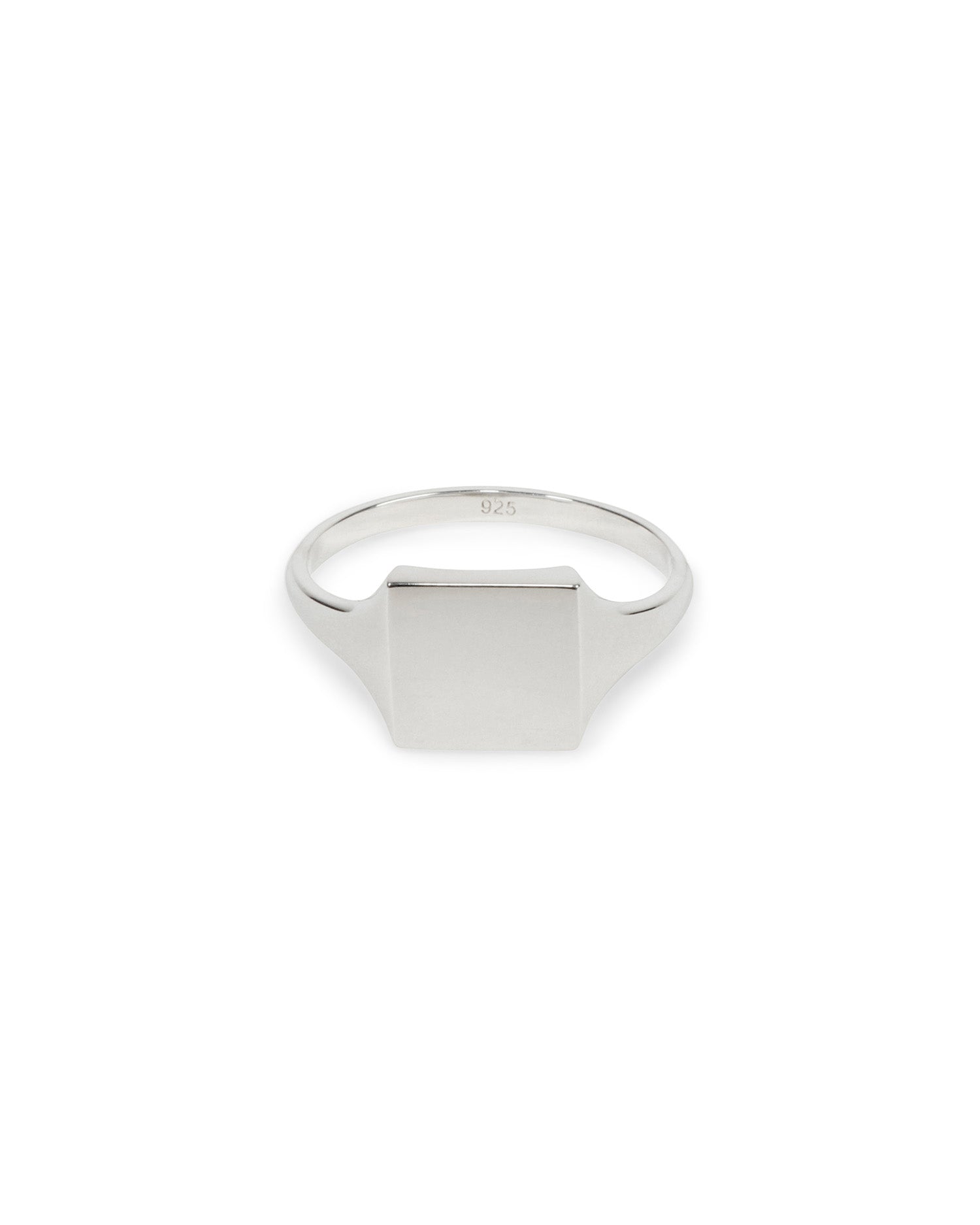 TYPE 011 Slim Square Signet Ring - 925 Sterling Silver