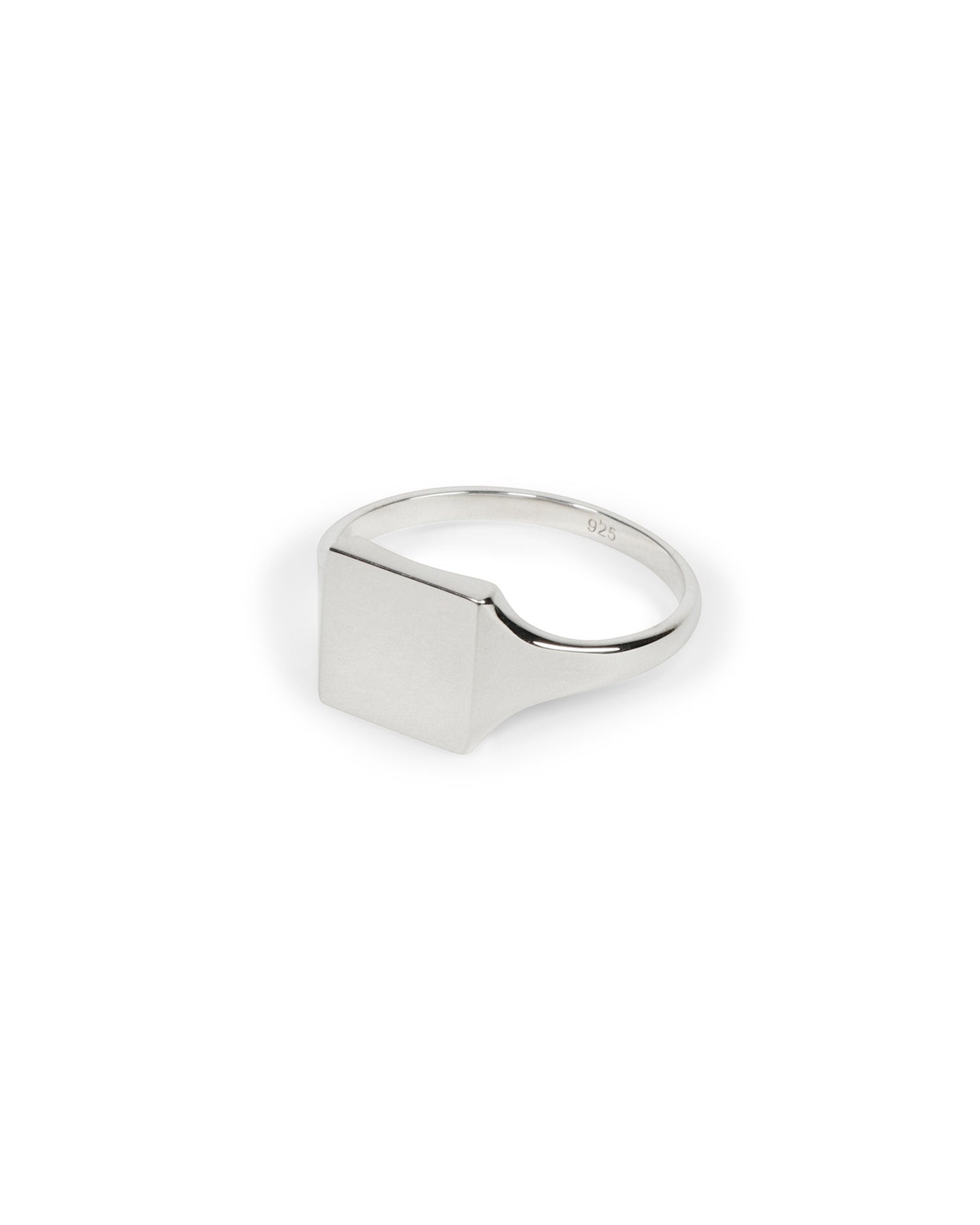TYPE 011 Slim Square Signet Ring - 925 Sterling Silver