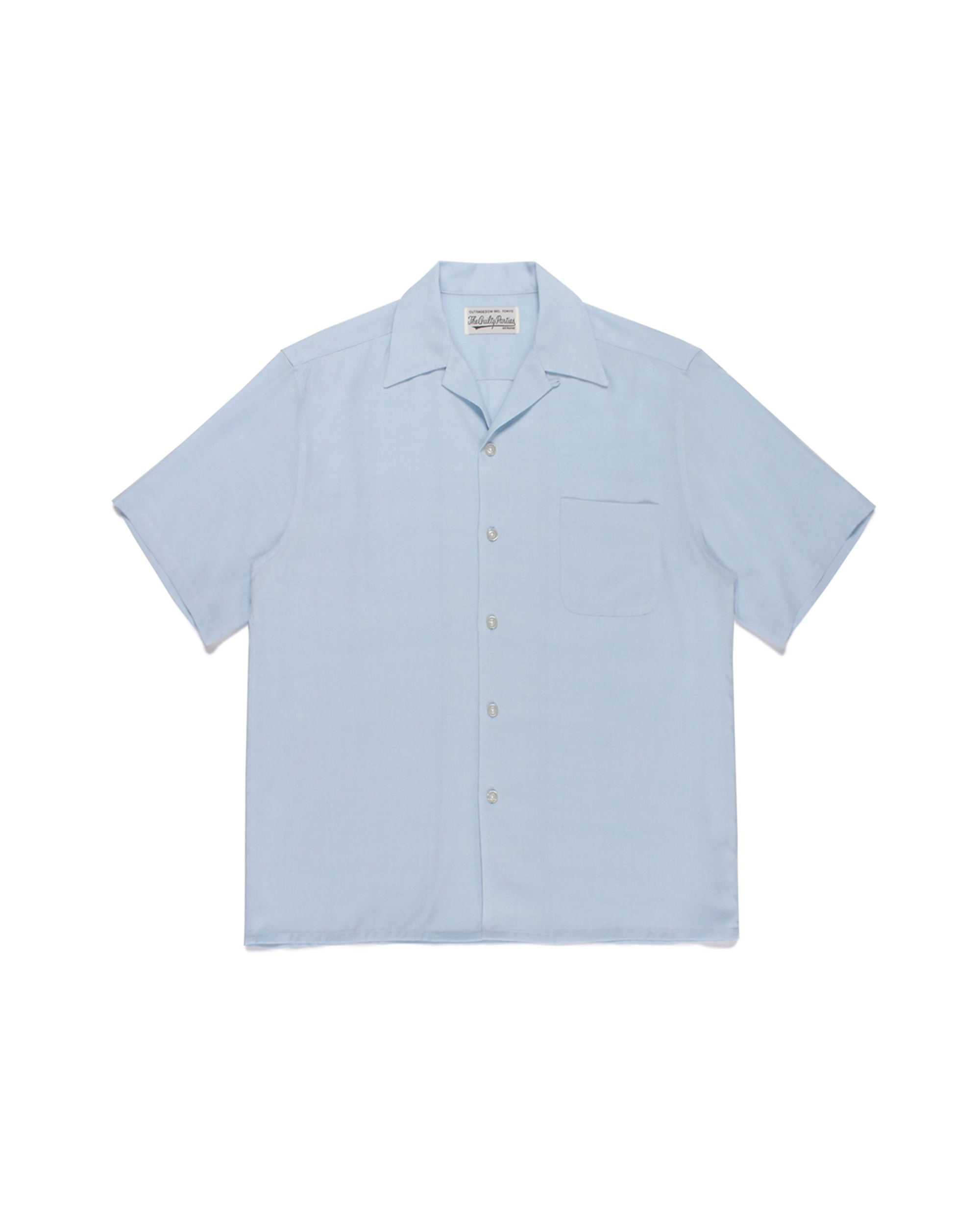 Two-Tone 50's Shirt - Light Blue