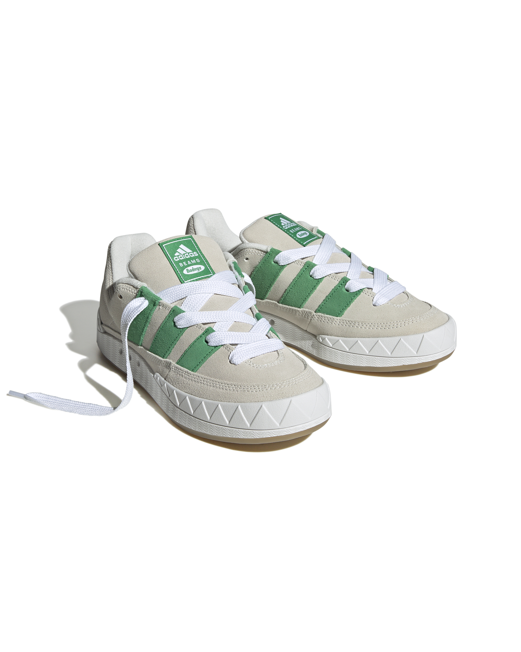 Bodega x Beams Adimatic - Off White / Green / Cry White