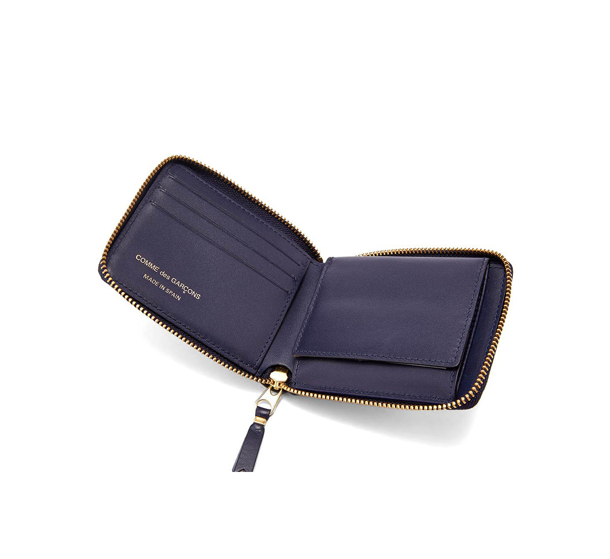 Classic Large Zip Wallet - Navy